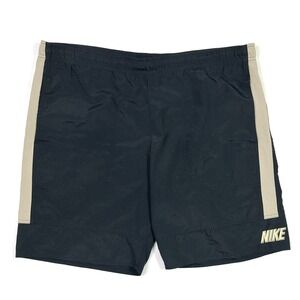 Nike Board Shorts Mens XL Swim Trunks Mesh Lined Black Summer